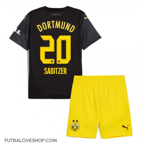 Dres Borussia Dortmund Marcel Sabitzer #20 Preč pre deti 2024-25 Krátky Rukáv (+ trenírky)